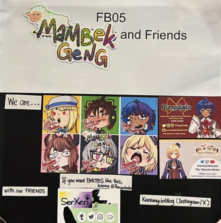 Mambek Geng Booth Set-up for Cosplay Mania 2023.